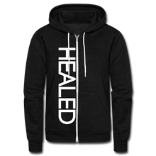 Load image into Gallery viewer, Unisex Fleece Zip Hoodie - black