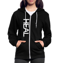 Load image into Gallery viewer, Unisex Fleece Zip Hoodie - black

