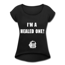 Load image into Gallery viewer, Women's Roll Cuff T-Shirt - black
